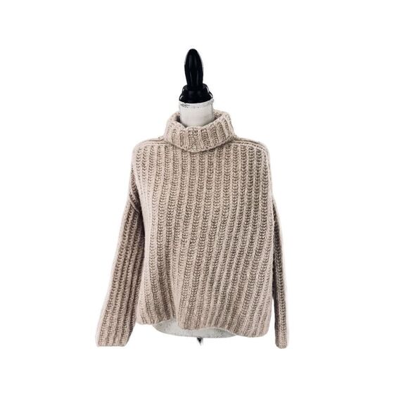 Free people cream  Chunky turtleneck  size xs - Picture 1 of 6